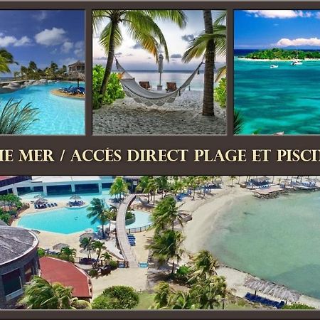 Tres Bel Appartement Avec Vue Mer, Acces Direct A La Plage Et Piscine Surveillee Сен-Франсуа Экстерьер фото