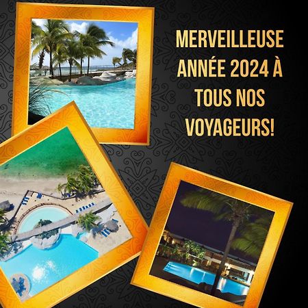 Tres Bel Appartement Avec Vue Mer, Acces Direct A La Plage Et Piscine Surveillee Сен-Франсуа Экстерьер фото